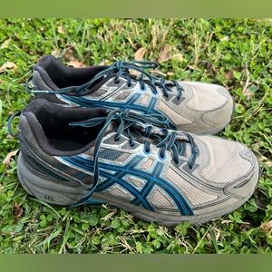 ASICS Men’s Gel-Venture 6 Gray & Blue Outdoor Hiking and Trail Shoes Size 10.5